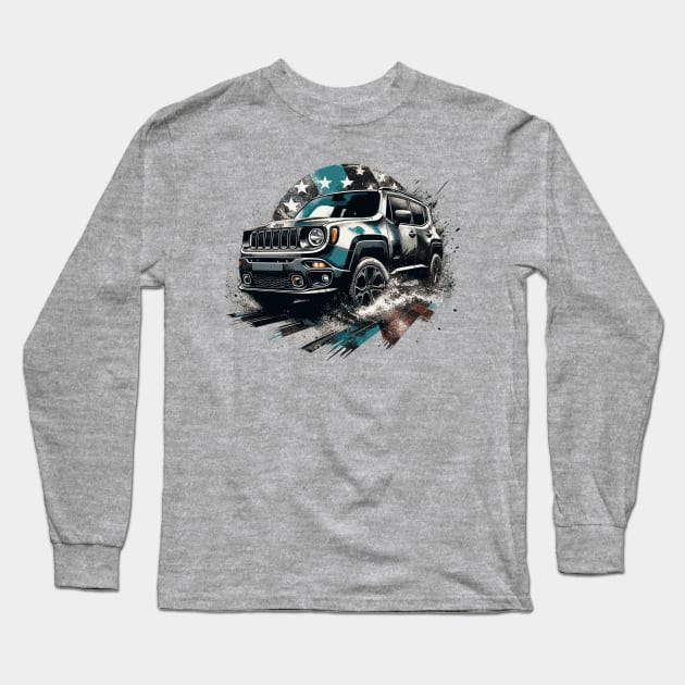 Jeep Renegade Long Sleeve T-Shirt by Vehicles-Art